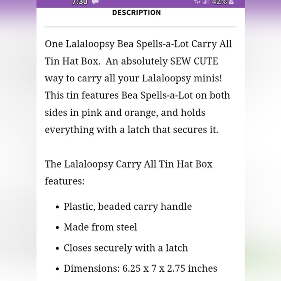 Lalaloopsy Tin Box Co. Boxes Set Of 2 - Picture 8 of 8